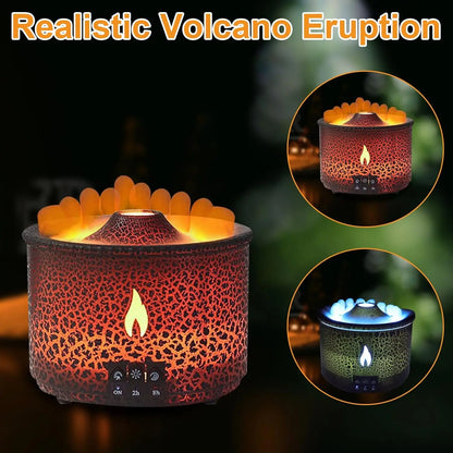 New Portable Volcano Flame Air Humidifier