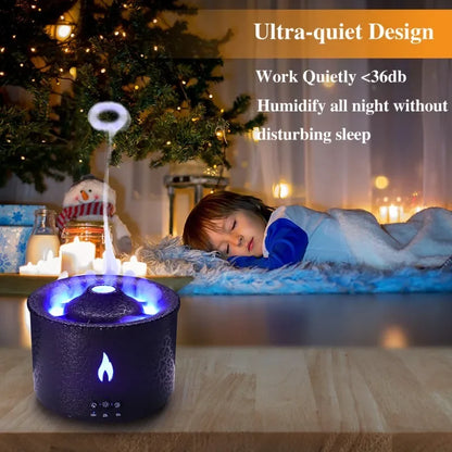 New Portable Volcano Flame Air Humidifier